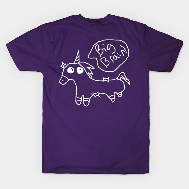 Big brain unicorn (white) by Axele's super-cool-store